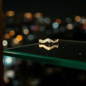 Anti-Tarnish Sleek Stone Ring