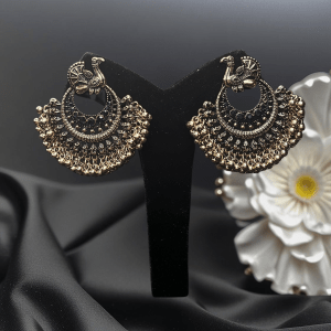 Regalya Silver Peacock Jhumka – Timeless Heritage Elegance